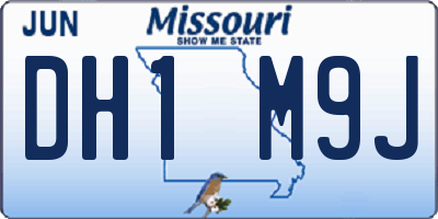 MO license plate DH1M9J