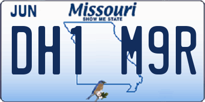 MO license plate DH1M9R
