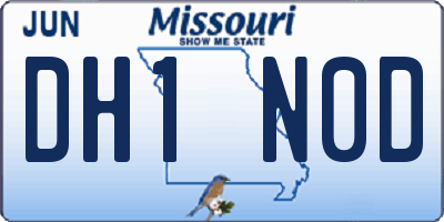 MO license plate DH1N0D