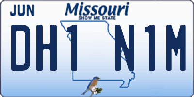 MO license plate DH1N1M