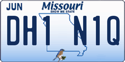 MO license plate DH1N1Q
