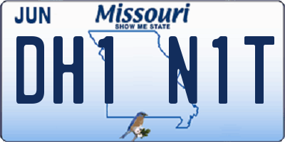 MO license plate DH1N1T