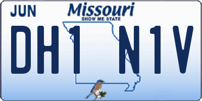 MO license plate DH1N1V