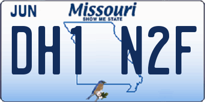 MO license plate DH1N2F