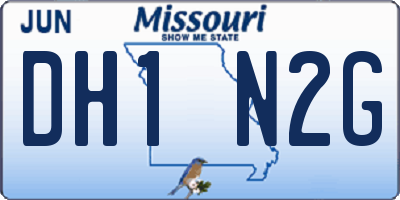 MO license plate DH1N2G