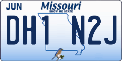 MO license plate DH1N2J