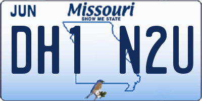 MO license plate DH1N2U