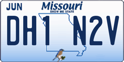MO license plate DH1N2V