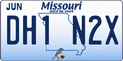 MO license plate DH1N2X