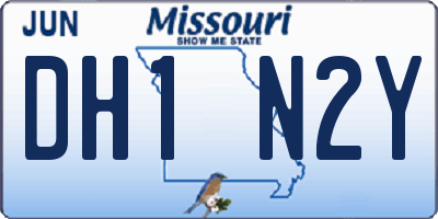 MO license plate DH1N2Y