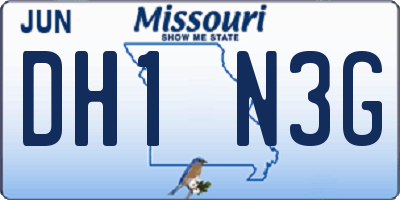 MO license plate DH1N3G