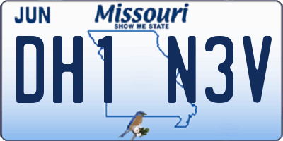 MO license plate DH1N3V