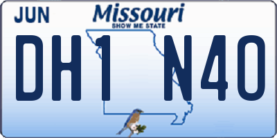 MO license plate DH1N4O
