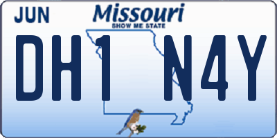 MO license plate DH1N4Y