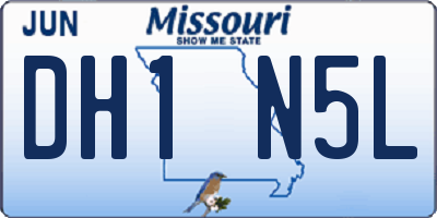 MO license plate DH1N5L