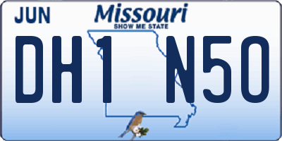 MO license plate DH1N5O
