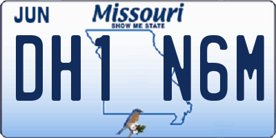 MO license plate DH1N6M