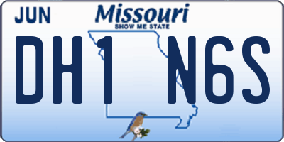 MO license plate DH1N6S