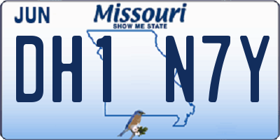 MO license plate DH1N7Y