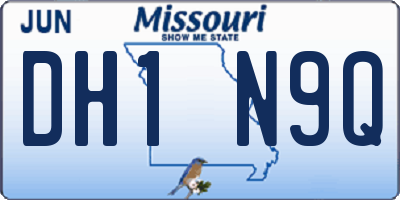 MO license plate DH1N9Q