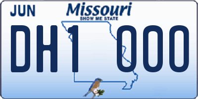 MO license plate DH1O0O