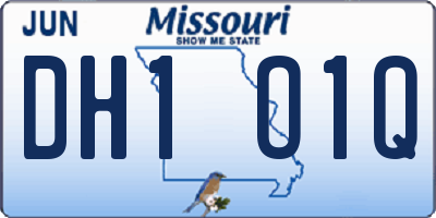 MO license plate DH1O1Q