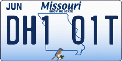 MO license plate DH1O1T