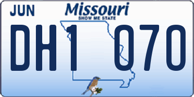 MO license plate DH1O7O