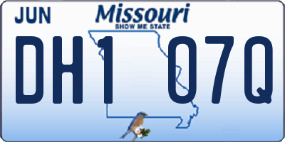 MO license plate DH1O7Q