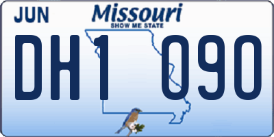 MO license plate DH1O9O