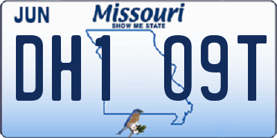 MO license plate DH1O9T