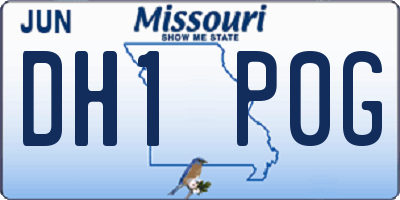 MO license plate DH1P0G