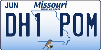 MO license plate DH1P0M