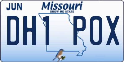 MO license plate DH1P0X