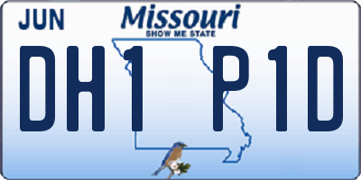 MO license plate DH1P1D