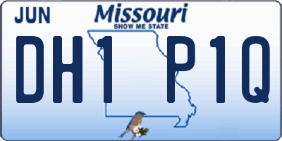 MO license plate DH1P1Q