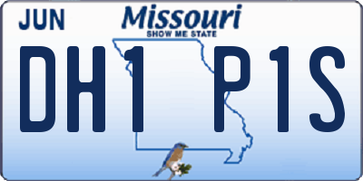 MO license plate DH1P1S