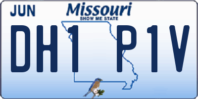 MO license plate DH1P1V