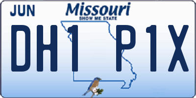 MO license plate DH1P1X