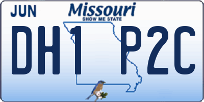 MO license plate DH1P2C