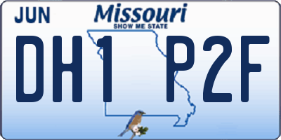 MO license plate DH1P2F