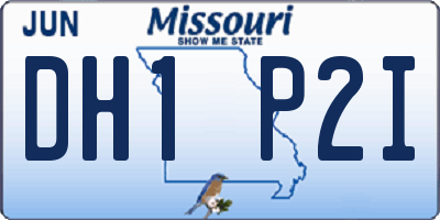 MO license plate DH1P2I