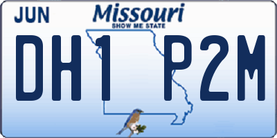 MO license plate DH1P2M
