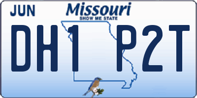 MO license plate DH1P2T