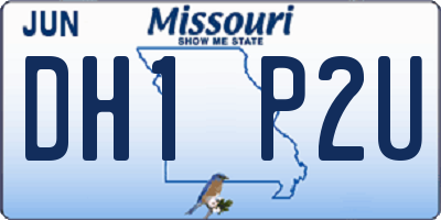 MO license plate DH1P2U