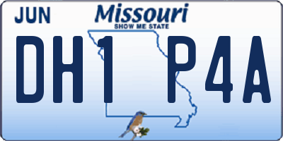 MO license plate DH1P4A