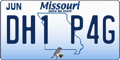 MO license plate DH1P4G