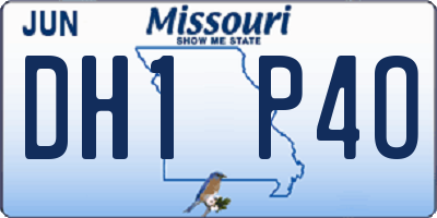 MO license plate DH1P4O