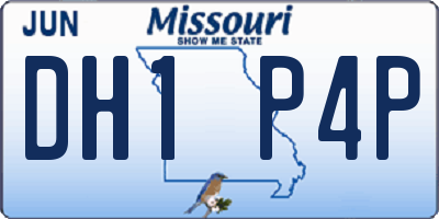 MO license plate DH1P4P