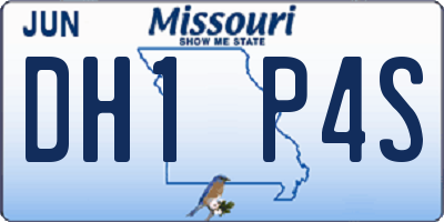 MO license plate DH1P4S